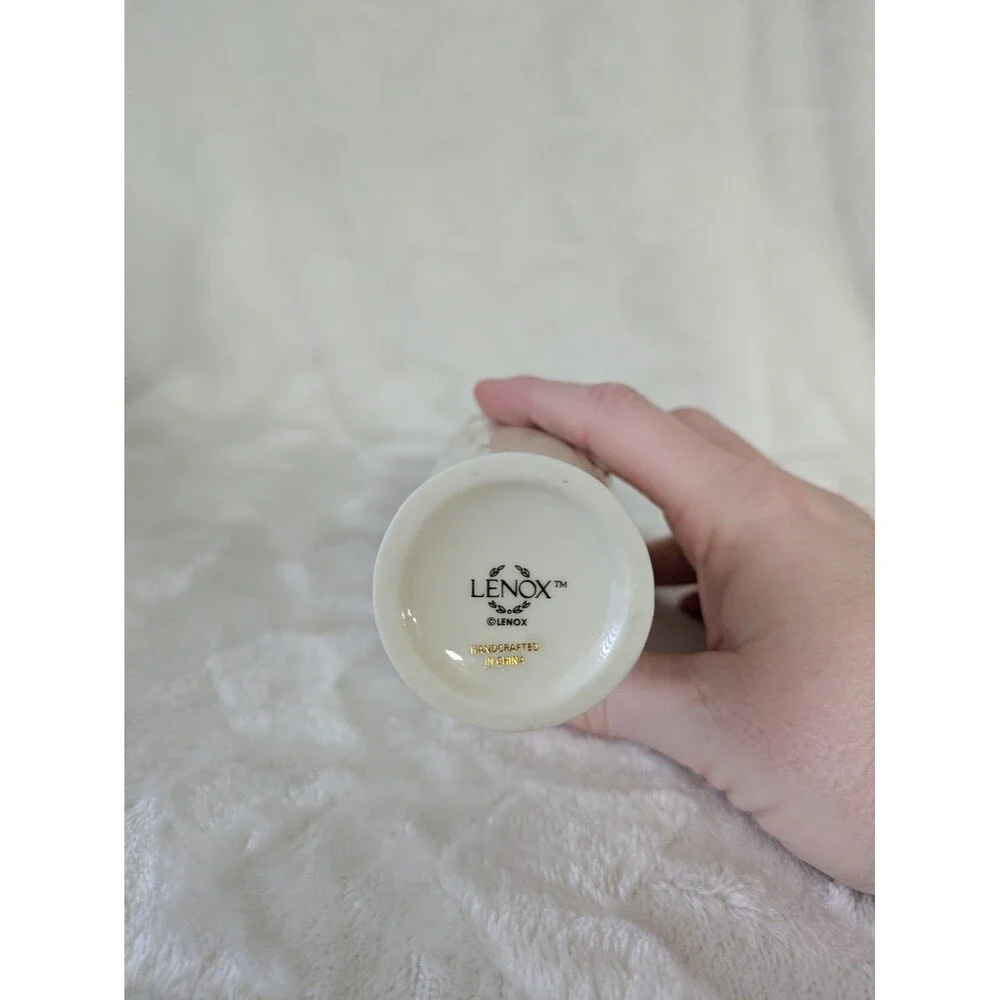Lenox Small Vase  Ivory Rose & Gold Rimmed